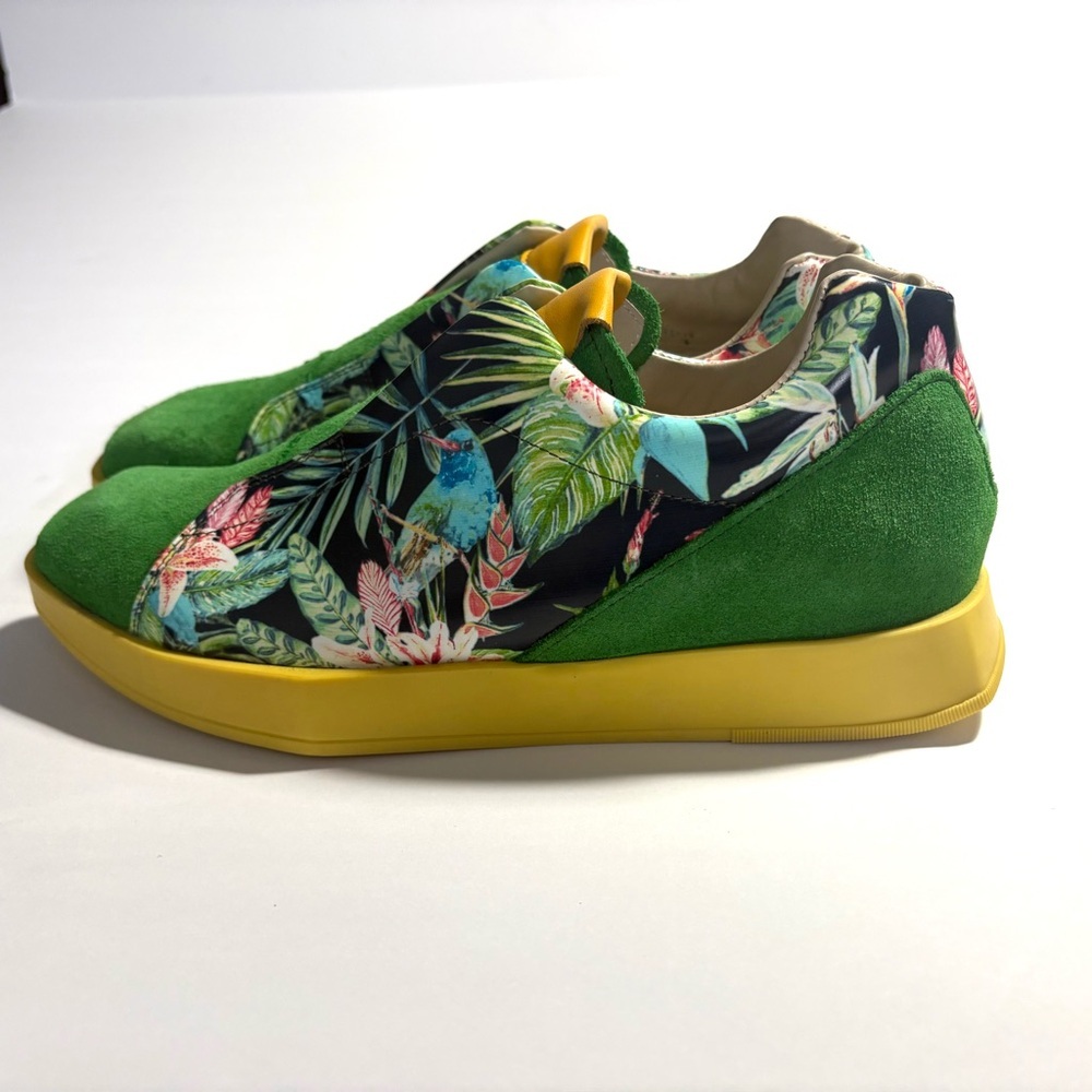 Girotti, Handcrafted, Custom made, Suede and leather loafers, Square Sole, Sz 37 - Picture 10 of 15